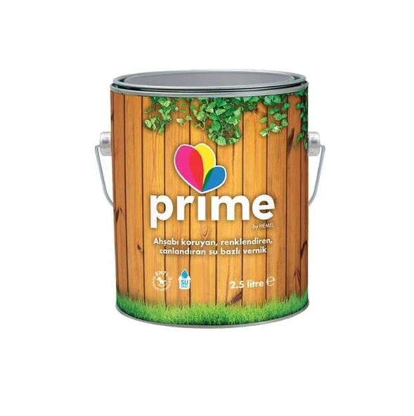 Hemel Prime Su Bazlı Ahşap Vernik  Beyaz 0.75lt