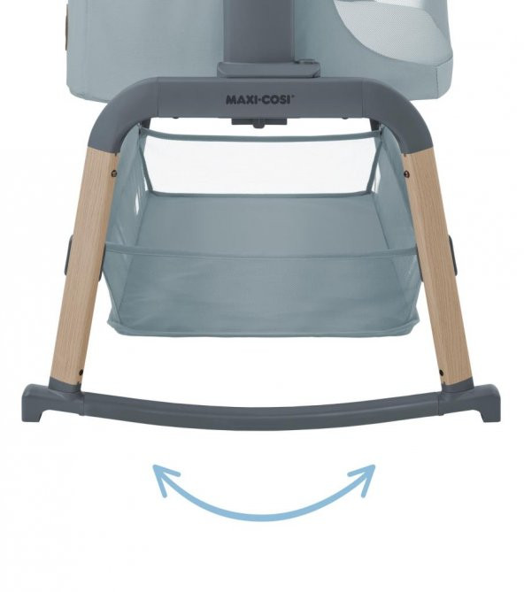 Maxi-Cosi Iora Air Sallanabilen Ahşap Görünümlü Anne Yanı Beşik Beyond Grey - 3