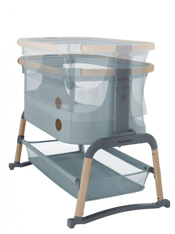 Maxi-Cosi Iora Air Sallanabilen Ahşap Görünümlü Anne Yanı Beşik Beyond Grey - 6
