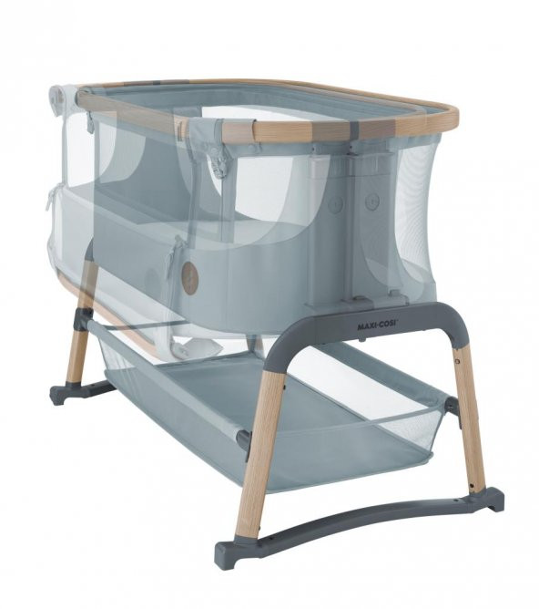 Maxi-Cosi Iora Air Sallanabilen Ahşap Görünümlü Anne Yanı Beşik Beyond Grey - 7