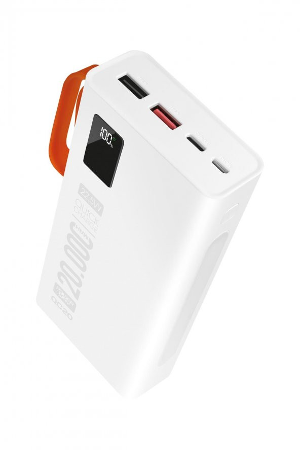 Powerway PD 22.5W 20.000 MAH 3.0 HIZLI ŞARJ (GERÇEK 20.000 MAH GARANTİLİ) QC20 BEYAZ POWERBANK - 2
