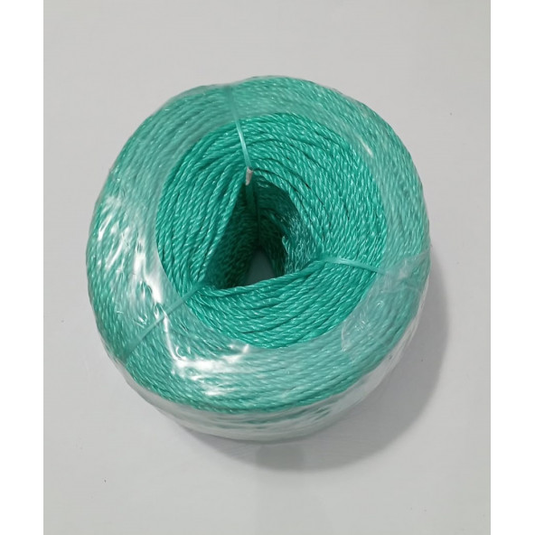 3''5 mm-yeşil ip-halat-ambalaj Çamaşır Bayrak ipi naylon- 800-850m-3 kg civarı - 1