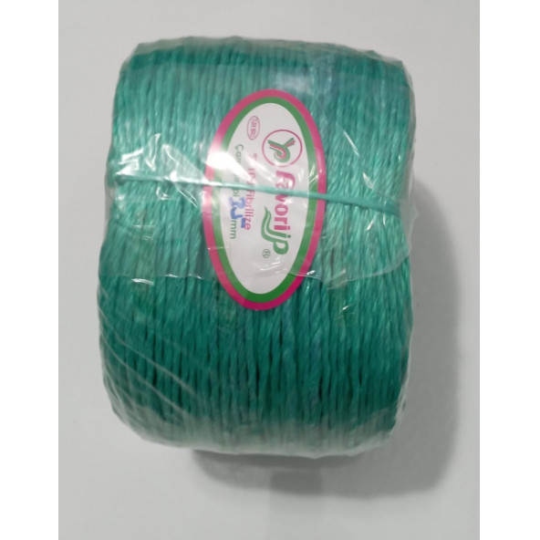 3''5 mm-yeşil ip-halat-ambalaj Çamaşır Bayrak ipi naylon- 800-850m-3 kg civarı - 2