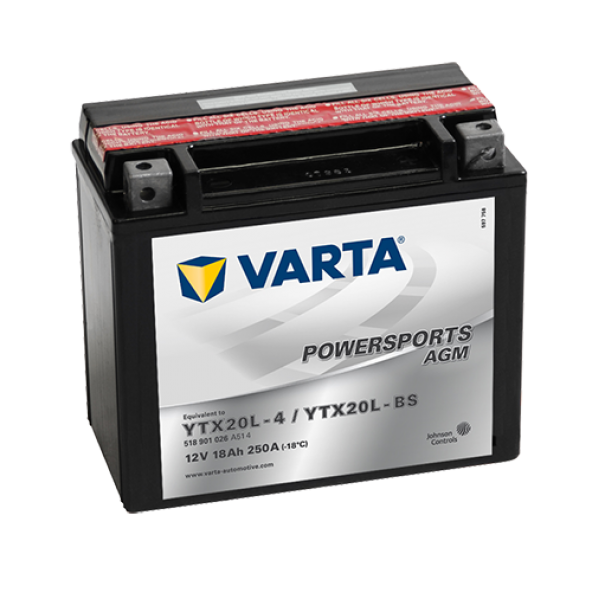 Varta Ytx20L Motorsiklet Aküsü 18Ah