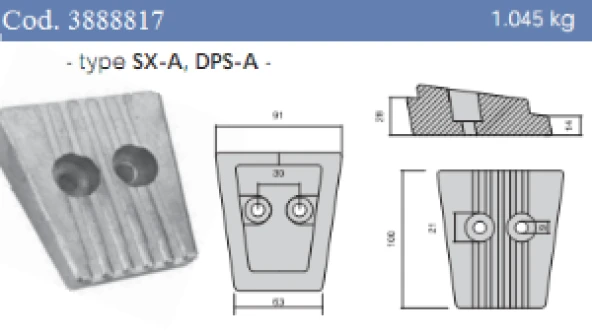 Best 3888817 Volvo Penta DPS-A/SX-A Outdrive Transom Sh. Tutya