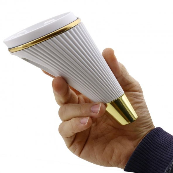 Lüks Mobilya Kanepe Sehpa TV Ünitesi Koltuk Ayağı 15 cm Beyaz Gold Baza Ayak - 2