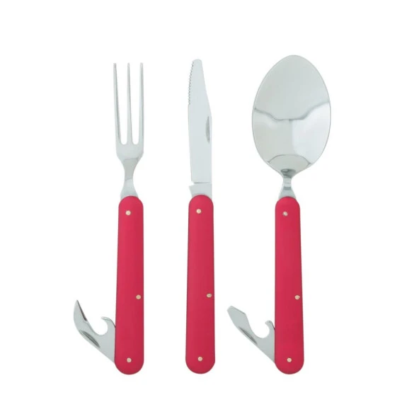 Ferrino Clip Katlanır Çelik-Alüminyum Set (Çatal,Kaşık,Bıçak) ürün görseli
