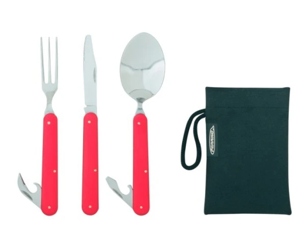 Ferrino Clip Katlanır Çelik-Alüminyum Set (Çatal,Kaşık,Bıçak) - Resim 2