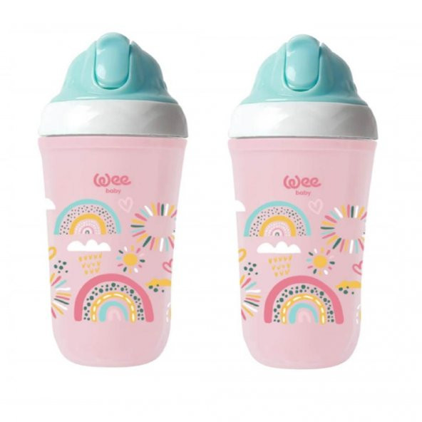 Wee Baby Yalıtımlı Pipetli Bardak Pembe 200ml - 2li Paket - 2