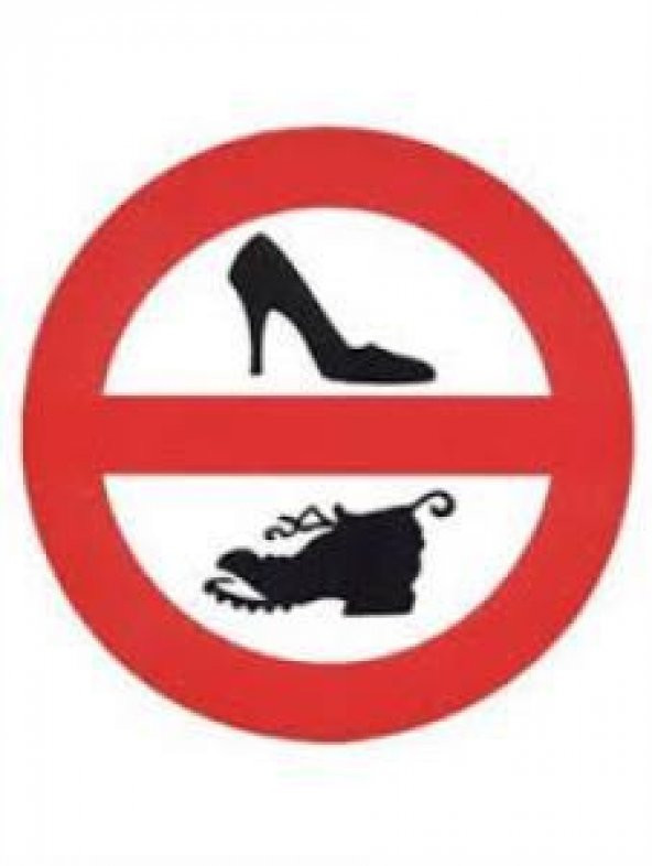 Lalizas Pvc Sticker " Ayakkabı ile Girilmez"