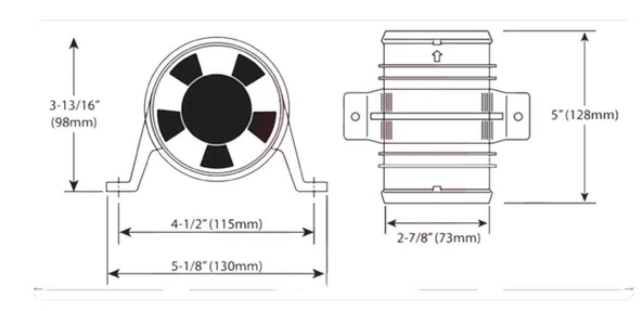 Attwood Blower 75mm 12v - 2