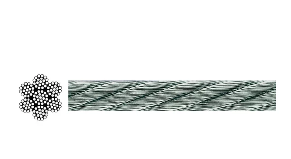 Krom 7x19 Yumuşak Çelik Halat   4mm 100mt