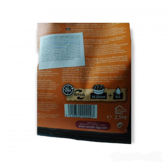 Versele Laga Loro Parque African Karışık Papağan Yemi 2.5 Kg - 2