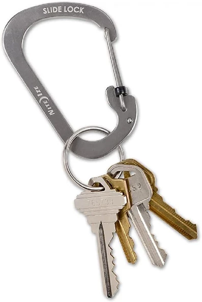 Nite Ize Slide Lock 2 Karabina Gümüş - Resim 3
