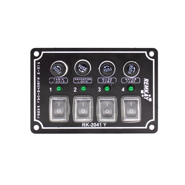 Remkay 12V İzoleli Yatay Switch Panel  6lı