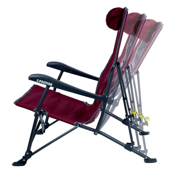 Gci Outdoor Low-Ride Recliner 3 Kademeli Katlanır Kamp Sandalyesi - 2