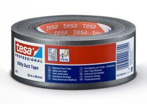 Tesa Siyah 25mt Basic Duct Tape Bant