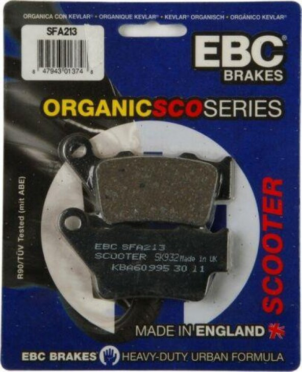 Ebc Sfa213 2001-2003 BMW C1 Arka Fren Balatası Organik Balata
