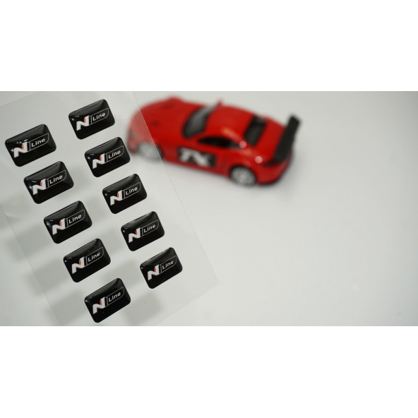 Hyundai N Line Logo 3D Cam Açma Torpido Konsol Ayna Çıkartma Seti ürün görseli