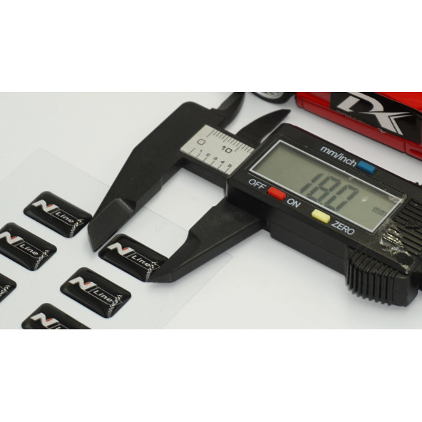 Hyundai N Line Logo 3D Cam Açma Torpido Konsol Ayna Çıkartma Seti - Resim 4