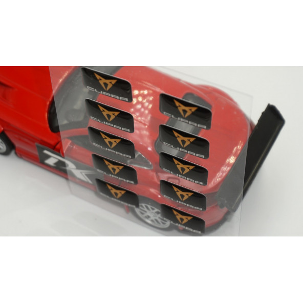 Seat Cupra Logo 3D Cam Açma Torpido Konsol Ayna Çıkartma Seti - Resim 3