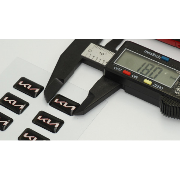 Kia Logo 3D Cam Açma Torpido Konsol Ayna Çıkartma Seti - Resim 4