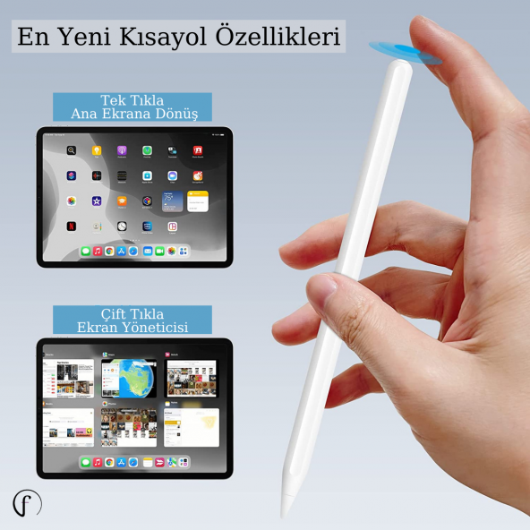 İpad Air 4. Nesil Magnetik Şarj Olan Avuç İçi ve Eğime Duyarlı (2.Nesil) Kalem - 3
