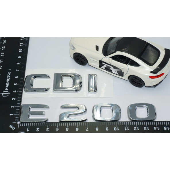 DK Tuning E200 CDi Bagaj Krom ABS 3M 3D Yazı Logo Benz İle Uyumlu - 4
