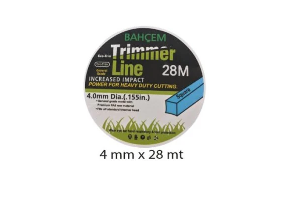 Bahçem Kare Misina 4mm 28mt