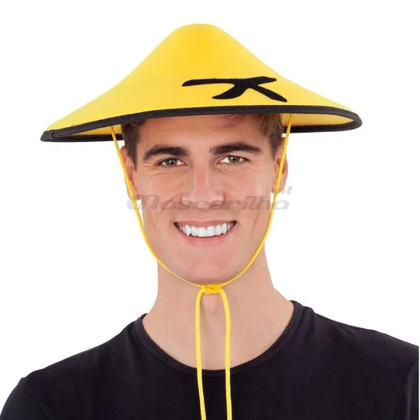 nefertiya Japon Şapkası Çinli Şapkası Sarı Renk