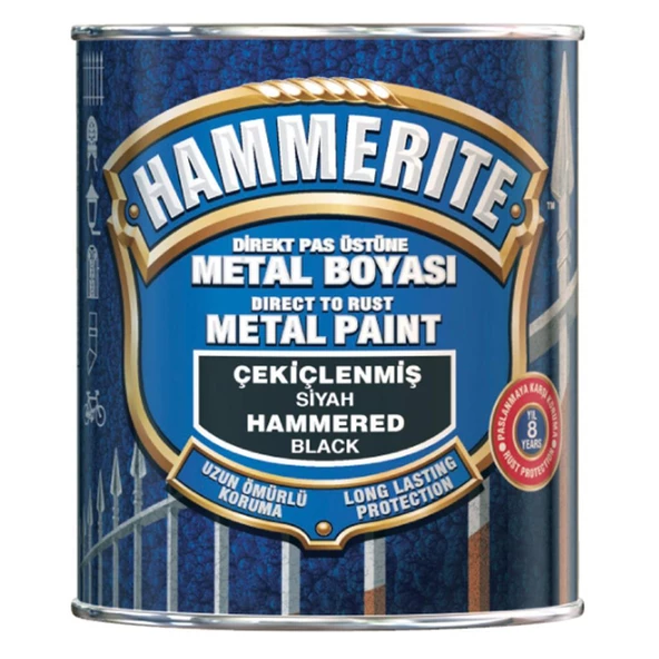 Hammerite Çekiçlenmiş Metal Boyası  GümüşGri 0.75lt