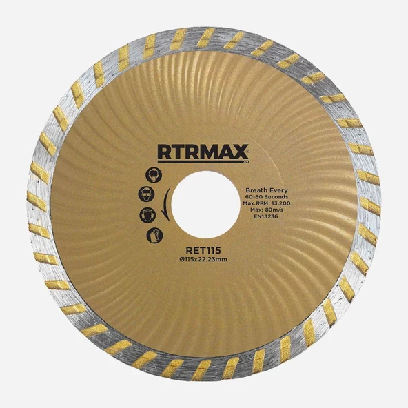 Rtrmax Turbo Kanallı Elmas Testere  115mm