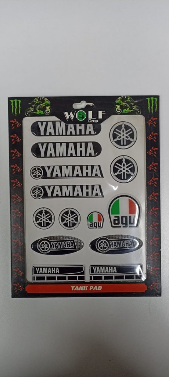 MOTOWOLF YAMAHA SİYAH DAMLA LOGO SET 14 PARÇA