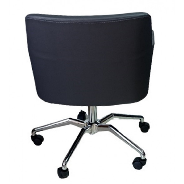 Büro Sandalyesi Örümcek Yıldız Ayaklı Antrasit Suni Deri - Resim 3