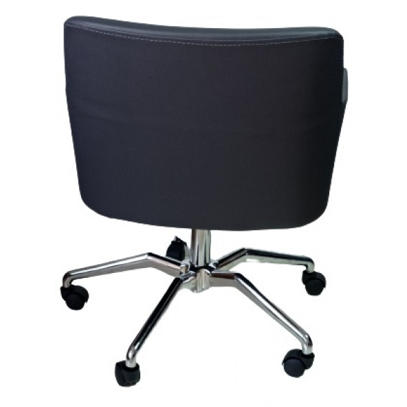 Büro Sandalyesi Örümcek Yıldız Ayaklı Antrasit Suni Deri - Resim 4