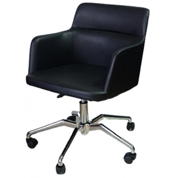 Büro Sandalyesi Örümcek Yıldız Ayaklı Antrasit Suni Deri - Resim 8