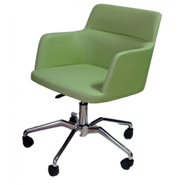 Büro Sandalyesi Örümcek Yıldız Ayaklı Yeşil Suni Deri - 4