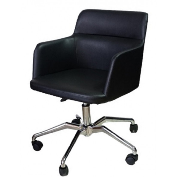 Büro Sandalyesi Örümcek Yıldız Ayaklı Siyah Renk Suni Deri - Resim 6