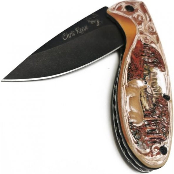 Chris Reeve 20 cm Green Geyik Işlemeli Avcı Çakısı Hediyeli