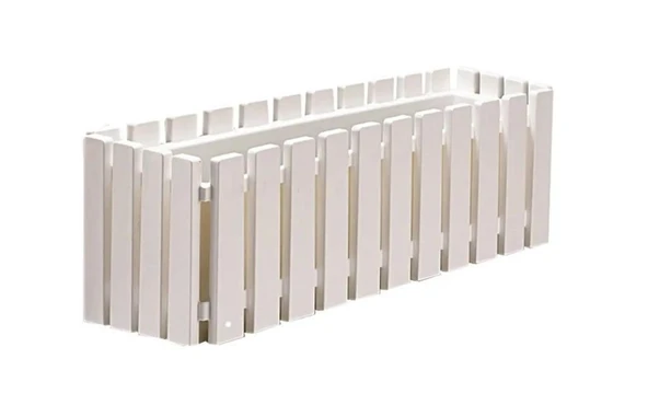 Poliwork Akasya Balkon Saksısı 580x155mm   Beyaz ürün görseli 1