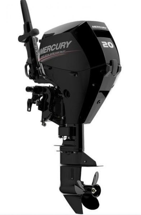 Mercury F20ELHPT 20hp Uzun Şaft Manuel Marşlı Trimli Deniz Motoru