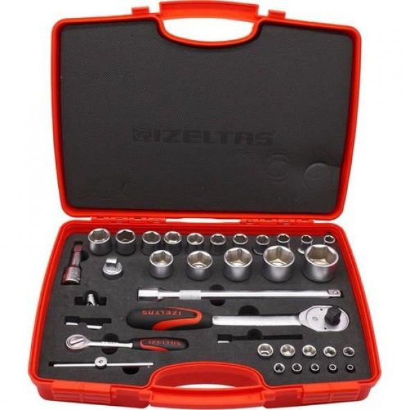 İzeltaş 1/2-1/4" Altı Köşe Lokma Takımı 35 Parça - 2