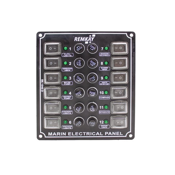 Remkay 12V İzoleli Dikey Switch Panel  8li - Resim 7