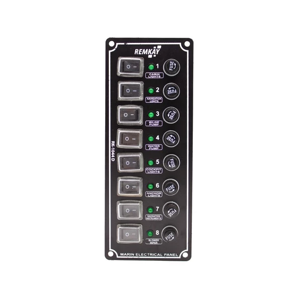 Remkay 12V İzoleli Dikey Switch Panel  8li - Resim 5