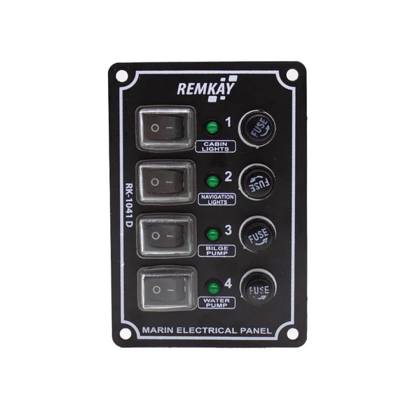 Remkay 12V İzoleli Dikey Switch Panel  8li - Resim 2