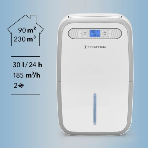 Trotec TTK 95 E Nem Alıcı Cihaz 30L/90m2