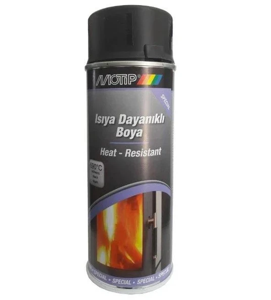 Motip Isıya Dayanıklı Sprey Boya  Siyah ürün görseli