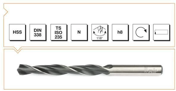 Mte Silindirik Saplı Metal Matkap Ucu   5mm