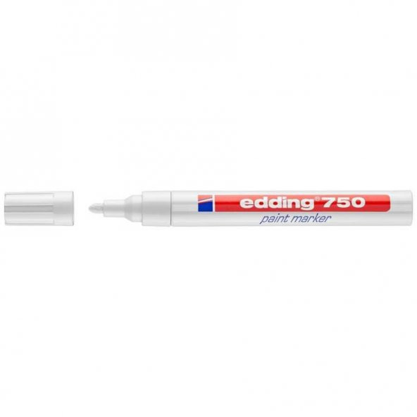Edding E-750 Tam Örtücü Boya Kalemi   Beyaz