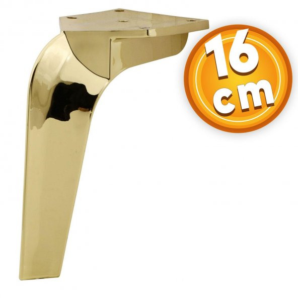 Lüks Mobilya Kanepe Sehpa TV Ünitesi Koltuk Ayağı 16 cm Parlak Gold Baza Ayak ürün görseli